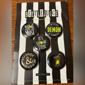 Beetlejuice Broadway Official button set